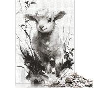 1000 Piece Whispers of The Lamb Square Jigsaw Puzzles for Adults, Wooden Puzzles Educational Game for Children 1000pcs (75x50cm)
