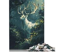 1000 Piece White Deer in Jungle Jigsaw Puzzles for Adults Puzzles Learning Educational Toys 1000pcs (75x50cm)