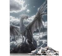 1000 Piece White Heaven Dragon Jigsaw Puzzles for Adults Teenagers Puzzle Adult Jigsaw Puzzle for Adults 1000pcs (75x50cm)