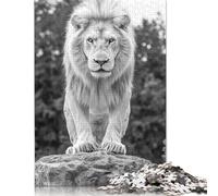 1000 Piece White Lion Portrait Jigsaw Puzzle for Adult Teenagers Wood Puzzles for Adults Home Decoration Puzzle Toys 1000pcs (75x50cm)