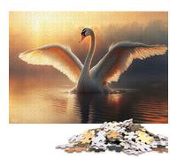 1000 Piece White Swan Puzzles for Adults & Paper Puzzles Educational Puzzle Family Game 38x26cm/1000pcs