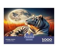 1000 Piece White Tiger Jigsaw Puzzles for Adults Gifts Family Challenging Toys Home Decors Wildlife Jigsaw Puzzle for Adults And Kids 70x50cm/1000pcs