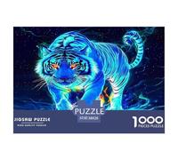 1000 Piece White Tiger Jigsaw Puzzles Great Gift for Adults Family Challenging Toys Home Decors Wildlife Jigsaw Puzzle for Women Men Adult 38x26cm/1000pcs