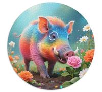 1000 Piece Wild Boar Jigsaw Puzzle for Adults - Family-Friendly Brain Teaser, Flowers Puzzle, Home Decoration Gifts 1000pcs (67.5x67.5cm)