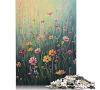 1000 Piece Wildflower Filed Jigsaw Square Puzzle for Adults & Paper Puzzles Educational Game Challenge Toy 38x26cm/1000pcs