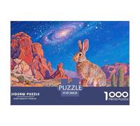 1000 Piece Wildlife Jigsaw Puzzles Rabbit Fun, Challenging for Adults Home Decoration Educational Games Age 12+ for Adults 38x26cm/1000pcs
