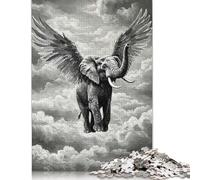1000 Piece Winged Elephant in Cloudy Sky Jigsaw Puzzles for Adults Paper Puzzles for Teenagers Gifts Unique Home Decor And Gifts 1000pcs (38x26cm)