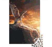 1000 Piece Winged Leopard Square Puzzles for Adults & Wooden Puzzles Educational Game 1000pcs (75x50cm)