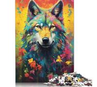 1000 Piece Wolf Art Series Style 13 Jigsaw Puzzle for Adult Teenagers Wooden Puzzles for Adults Family Activity Jigsaw Puzzles 1000pcs (75x50cm)