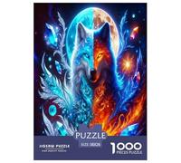 1000 Piece Wolf Jigsaw Puzzles for Adults Gifts Fun Challenging Home Decoration Wild Animals Jigsaw Puzzle for Adults And Kids Age 12 And Up 38x26cm/1000pcs