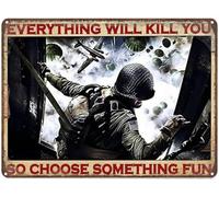 1000 Piece Wood Jigsaw Puzzle for Adults Airborne The Finest Us Army Airborne Everything Will Kill You So Choose Something Fun Wood Puzzle for Adults DIY Home Decoration