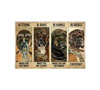 1000 Piece Wooden Jigsaw Puzzle for Adults, Boxer Pilot Dog Inspirational Quote Artwork, Challenging Brain Teaser, Stress Relief DIY Leisure Activity, Motivational Pet Home Aesthetic Wall Decor