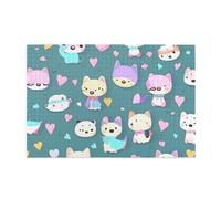 1000 Piece Wooden Jigsaw Puzzle for Adults, Cute Little Fox Print Art Puzzles in Box, Educational Family Game for Wall Decor,Challenging Brain Gift