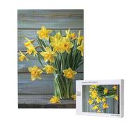 1000-Piece Wooden Jigsaw Puzzle for Adults & Families - Bouquet of Daffodils - Puzzle Artwork for Game Nights, Home Decor, Stress Relief & Brain Training