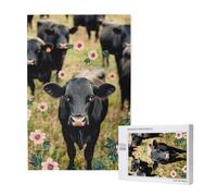 1000-Piece Wooden Jigsaw Puzzle for Adults & Families - Cattle Farm Sanctuary - Puzzle Artwork for Game Nights, Home Decor, Stress Relief & Brain Training