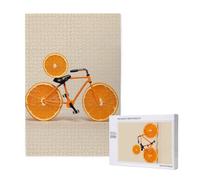 1000-Piece Wooden Jigsaw Puzzle for Adults & Families - Orange - Puzzle Artwork for Game Nights, Home Decor, Stress Relief & Brain Training