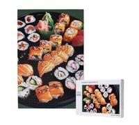 1000-Piece Wooden Jigsaw Puzzle for Adults & Families - Sushi - Puzzle Artwork for Game Nights, Home Decor, Stress Relief & Brain Training
