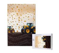 1000-Piece Wooden Jigsaw Puzzle for Adults & Families - Tractor Farming - Puzzle Artwork for Game Nights, Home Decor, Stress Relief & Brain Training