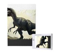 1000-Piece Wooden Jigsaw Puzzle for Adults & Families - Velociraptor Dinosaur - Puzzle Artwork for Game Nights, Home Decor, Stress Relief & Brain Training