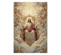 1000 Piece Wooden Jigsaw Puzzle for Adults, Heavenly Majesty Painting | Christmas gift for puzzle lovers: activity for family time at your own pace.