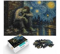1000 Piece Wooden Jigsaw Puzzle for Adults, Starry Night Loneliness