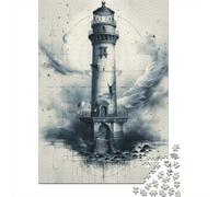 1000 Piece Wooden Jigsaw Puzzle for Adults, The Architects Lighthouse