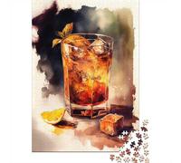 1000 Piece Wooden Jigsaw Puzzle for Adults, Timeless elegance drink