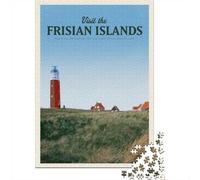 1000 Piece Wooden Jigsaw Puzzle for Adults, Visit the Frisian islands