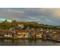 1000 Piece Wooden Jigsaw Puzzle, Great Britain North Yorkshire Whitby City Evening Puzzle Unique Birthday And Xmas Gifts 75X50Cm