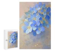 1000 Piece Wooden Jigsaw Puzzle Hydrangea Flowers - Lush Floral for Adults, Home Decor, Family Night Fun, Finished Size 20 x 30 Inches