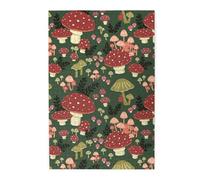 1000-Piece Wooden Jigsaw Puzzle in Plastic Box, Bright Mushrooms Art Prints Eco-Friendly Educational Puzzle for Family Fun & Adult Relaxation, 50x75 CM