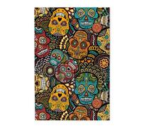 1000-Piece Wooden Jigsaw Puzzle in Plastic Box, Sugar Skulls Print Prints Eco-Friendly Educational Puzzle for Family Fun & Adult Relaxation, 50x75 CM