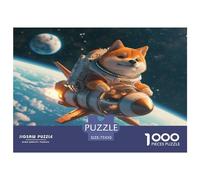 1000 Piece Wooden Jigsaw Puzzles Astronaut Shiba Inu Jigsaw Puzzle Family Activity 1000pcs (75x50cm)