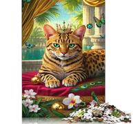 1000-Piece Wooden Jigsaw Puzzles Bengal Jigsaw Puzzle Home Wall Decor Educational Toy for Family Game 1000pcs (75x50cm)