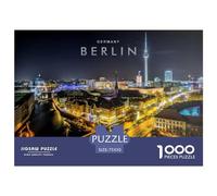 1000 Piece Wooden Jigsaw Puzzles Berlin Night View Jigsaw Puzzle Family Activity 1000pcs (75x50cm)