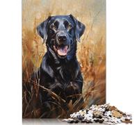 1000 Piece Wooden Jigsaw Puzzles Black Labrador Retrieve Jigsaw Puzzle Family Activity 1000pcs (75x50cm)