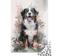 1000-Piece Wooden Jigsaw Puzzles Border Collie Jigsaw Puzzle Home Wall Decor Educational Toy for Family Game 1000pcs (75x50cm)
