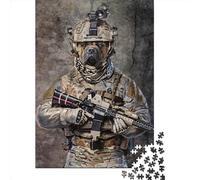 1000 Piece Wooden Jigsaw Puzzles Bullmastiff Elite Soldier Jigsaw Puzzle Family Activity 1000pcs (75x50cm)