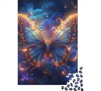 1000 Piece Wooden Jigsaw Puzzles Butterfly Jigsaw Creative Rectangular Puzzle for Family Game,Friends 1000pcs (75x50cm)