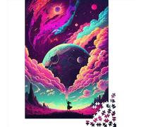 1000 Piece Wooden Jigsaw Puzzles Colorful Cosmos Galaxy Jigsaw Puzzle Family Activity 1000pcs (75x50cm)