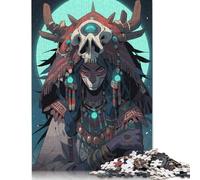 1000-Piece Wooden Jigsaw Puzzles Epic Mysterious Shaman Jigsaw Puzzle Home Wall Decor Educational Toy for Family Game 1000pcs (75x50cm)