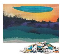 1000 Piece Wooden Jigsaw Puzzles Fields of Color And Shade Jigsaw Puzzle Family Activity 1000pcs (75x50cm)