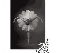 1000 Piece Wooden Jigsaw Puzzles Floral Ballet Jigsaw Puzzle Family Activity 1000pcs (75x50cm)