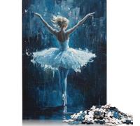 1000 Piece Wooden Jigsaw Puzzles for Adults Ballet Dancer in Blue Jigsaw Puzzle for Children Family Games 1000pcs (75x50cm)