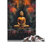 1000 Piece Wooden Jigsaw Puzzles for Adults 'Buddha In Lotus Flower Jigsaw Puzzle for Children Family Games 1000pcs (75x50cm)