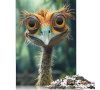 1000 Piece Wooden Jigsaw Puzzles for Adults Cute Cartoon Ostrich Jigsaw Puzzle for Children Family Games 1000pcs (75x50cm)