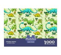 1000 Piece Wooden Jigsaw Puzzles for Adults Dinosaur Vector Jigsaw Puzzle for Children Family Games 1000pcs (75x50cm)