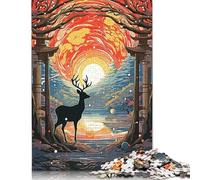 1000 Piece Wooden Jigsaw Puzzles for Adults Gate Forest Japan Jigsaw Puzzle for Children Family Games 1000pcs (75x50cm)