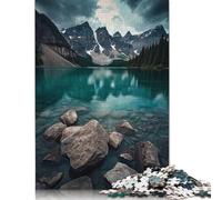 1000 Piece Wooden Jigsaw Puzzles for Adults Moraine Lake Reflection Jigsaw Puzzle for Children Family Games 1000pcs (75x50cm)