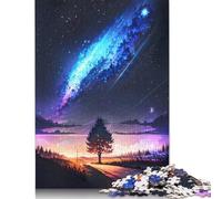 1000 Piece Wooden Jigsaw Puzzles for Adults Sunset Country Galaxy Road Jigsaw Puzzle for Children Family Games 1000pcs (75x50cm)
